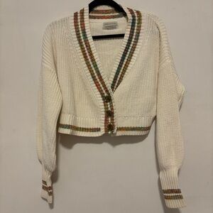 Cropped cotton blend cardigan by Urban Outfitters